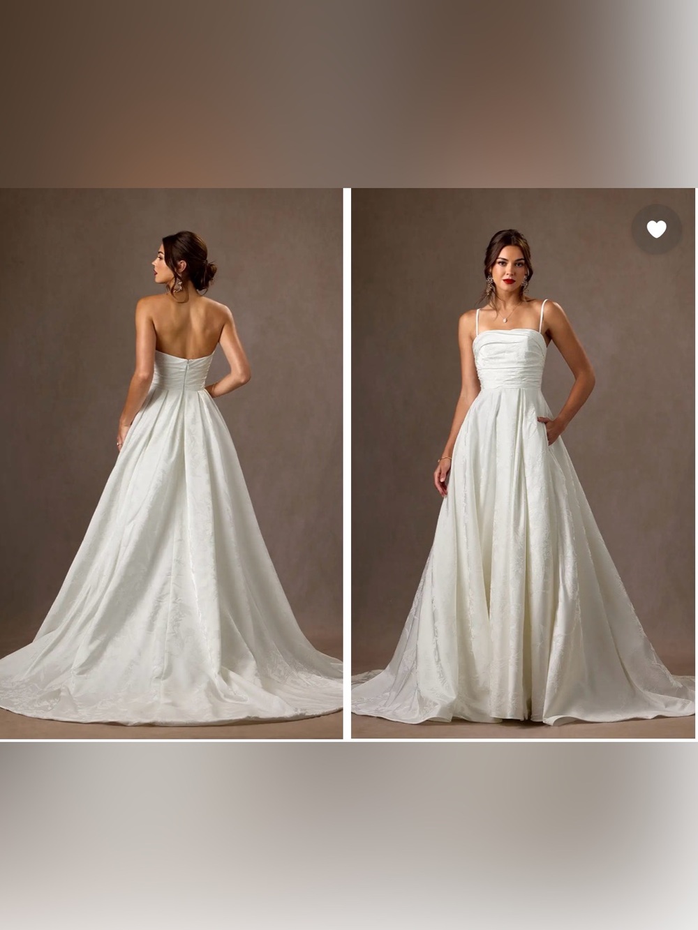 Azazie Ivory Strapless A-Line Wedding Gown